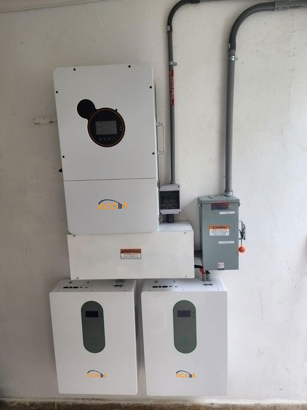 on/off-grid hybrid inverter & 2*5kwh lifepo4 battery